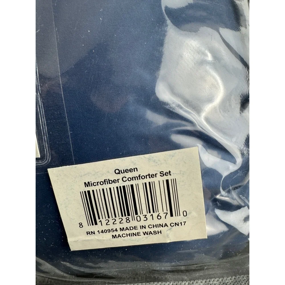 Bare Queen Comforter Set Navy Blue Down Alternative Comforter 2 Pillow Shams